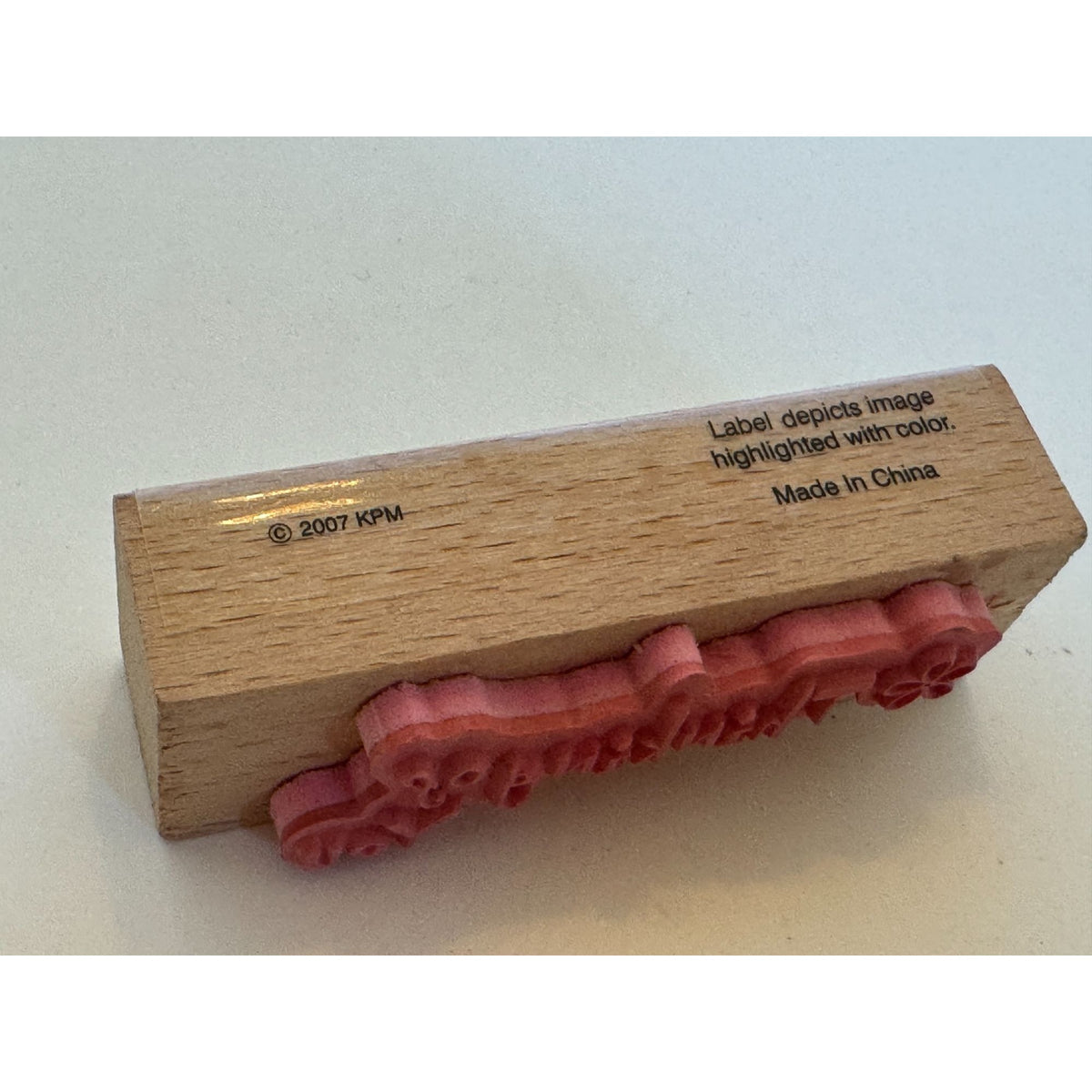 Thinking Of You Wooden Rubber Stamp by KPM Flower Card Making Words Sentiment