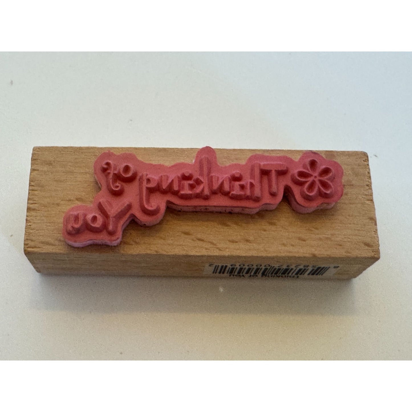 Thinking Of You Wooden Rubber Stamp by KPM Flower Card Making Words Sentiment
