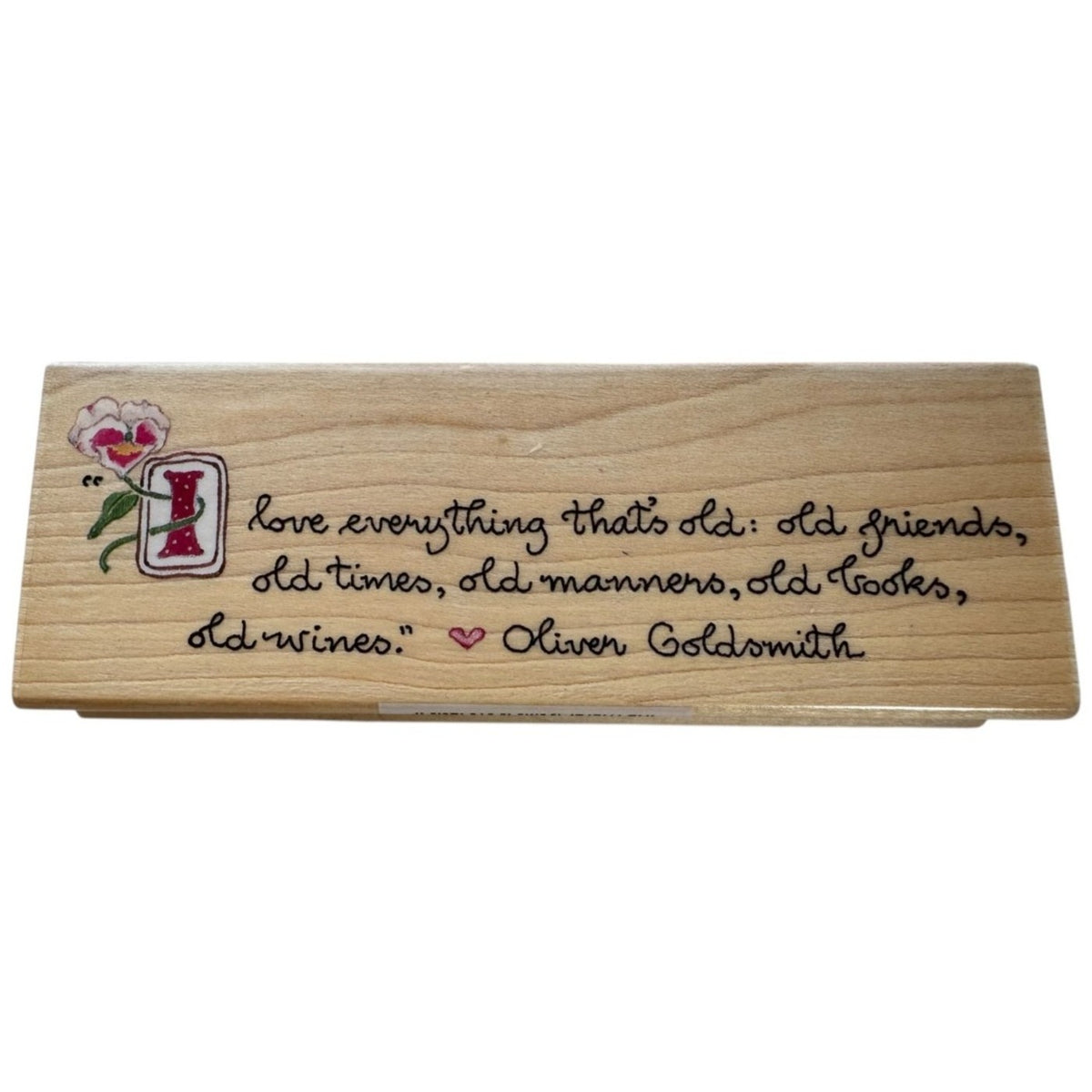 All Night Media Rubber Stamp Friendship Quote Old Friends Manners Books Wines