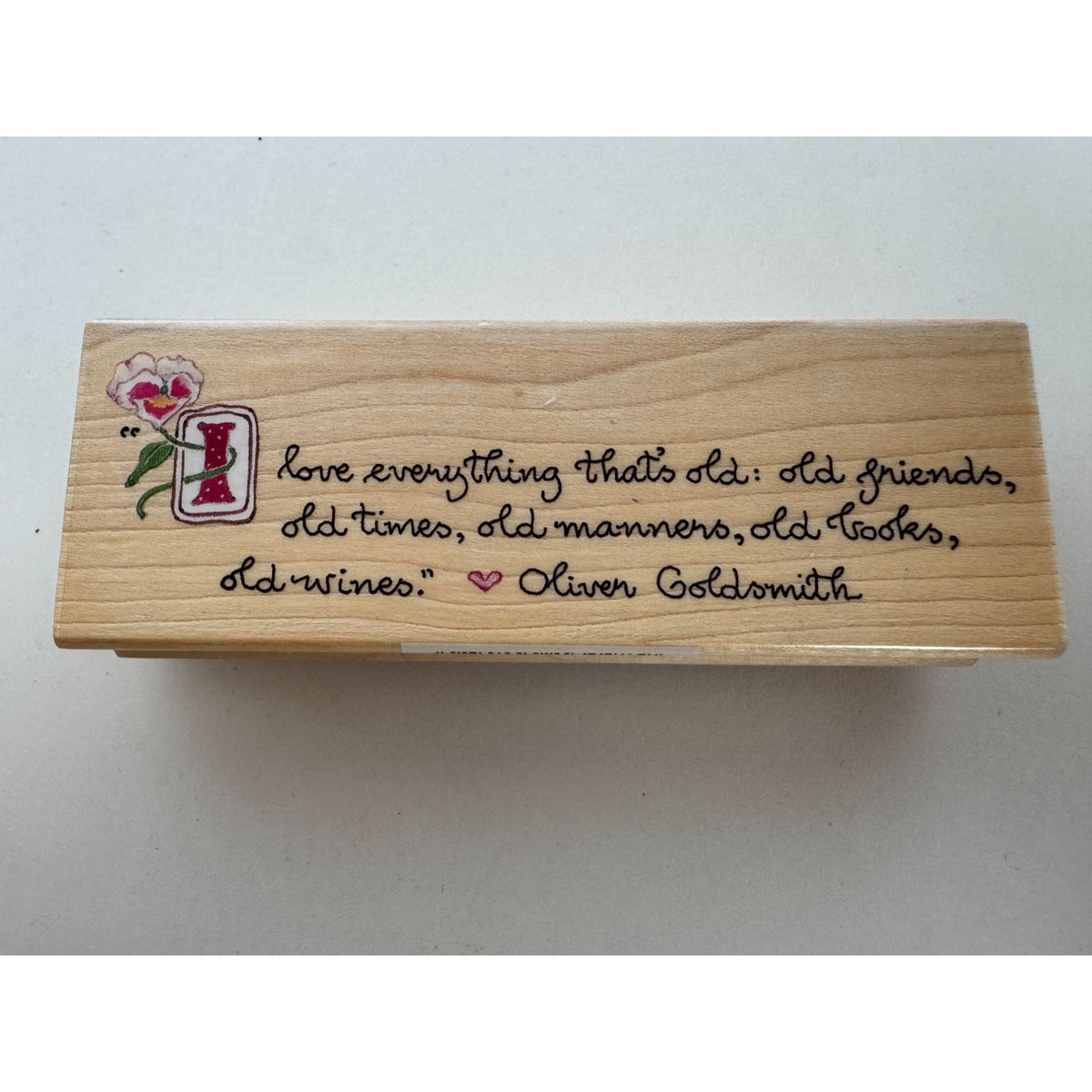 All Night Media Rubber Stamp Friendship Quote Old Friends Manners Books Wines