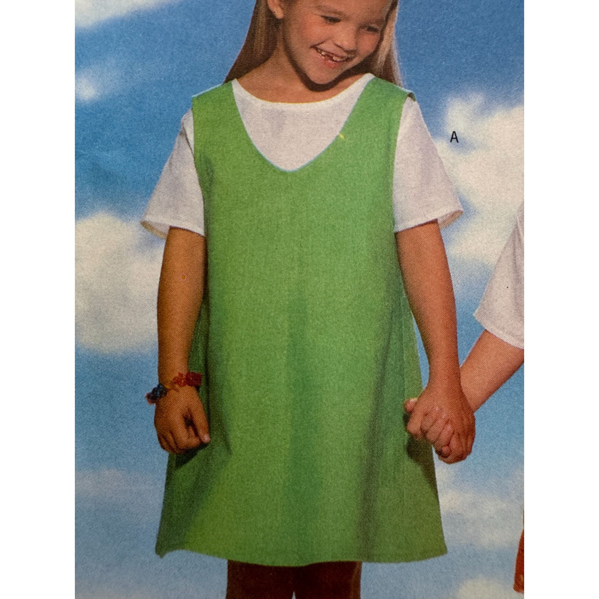 Butterick Sewing Pattern 5445 Girls Jumper and Top A-Line Loose-Fitting 6 7 8 UC