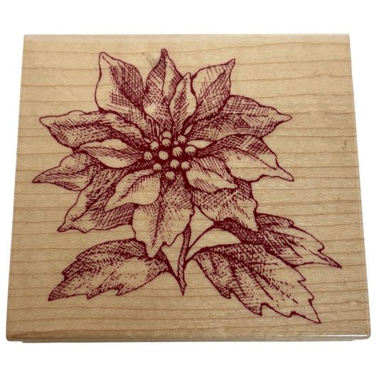 Hero Arts Rubber Stamp From The Vault Poinsettia Christmas Card Making Holidays