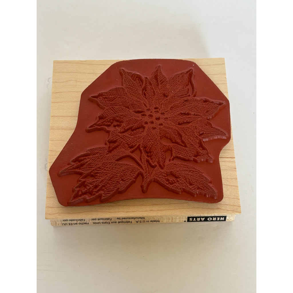 Hero Arts Rubber Stamp From The Vault Poinsettia Christmas Card Making Holidays