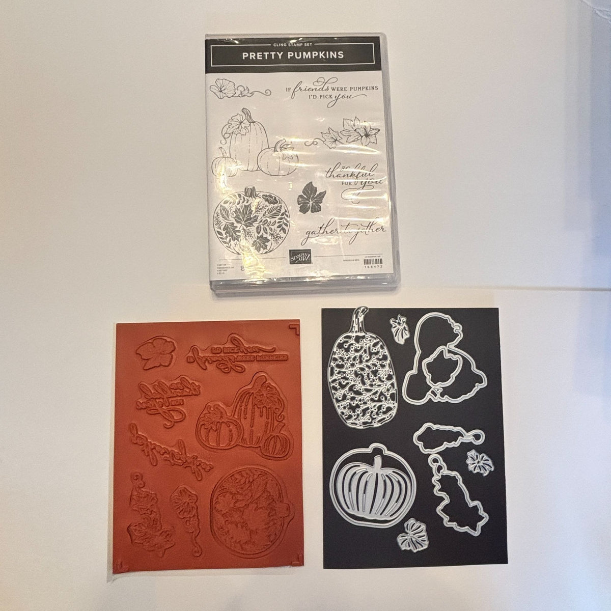 Stampin Up Cling Stamp Set Pretty Pumpkins Detailed Pumpkin Dies Thanksgiving Fall Cardmaking Friendship