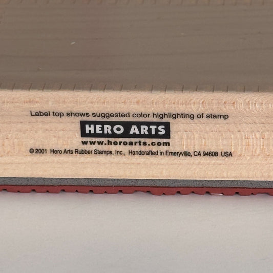 Hero Arts Rubber Stamp Fluted Edge Block Frame Rectangle Shape Background Craft Art Cardmaking