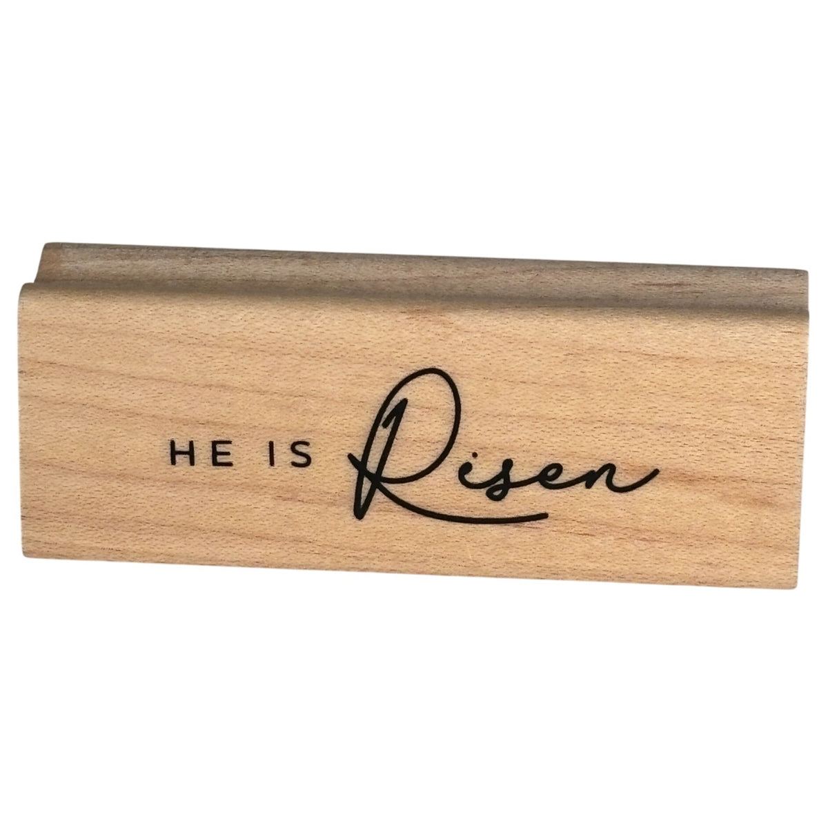 Stampabilities Rubber Stamp He Is Risen Easter Faith Christian Cardmaking Religious Craft Wood Mounted