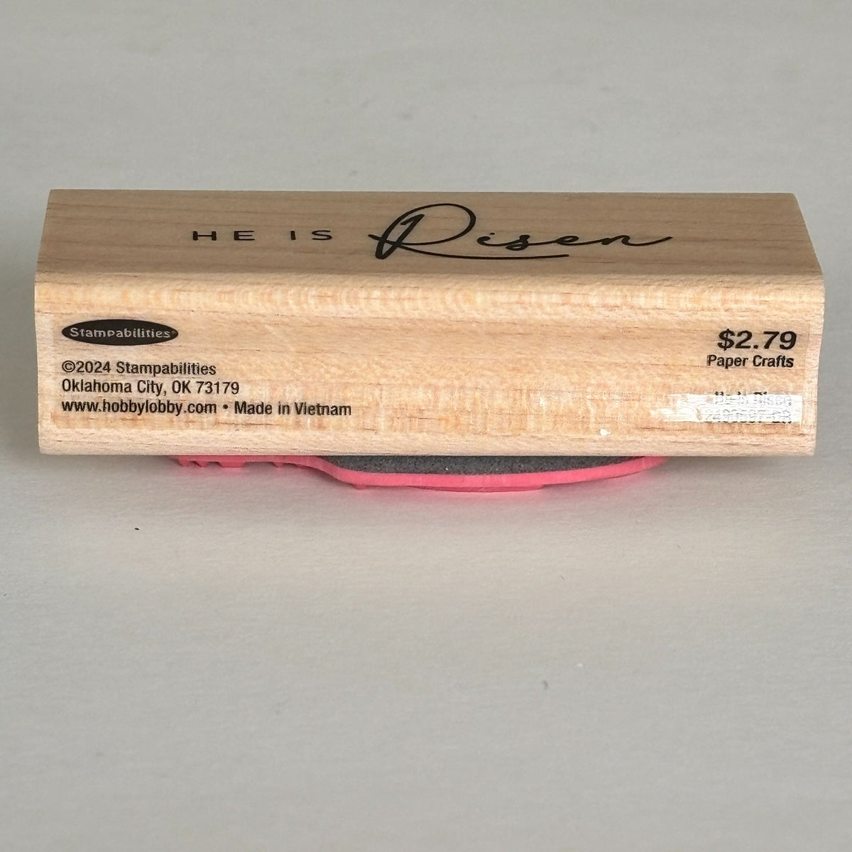 Stampabilities Rubber Stamp He Is Risen Easter Faith Christian Cardmaking Religious Craft Wood Mounted