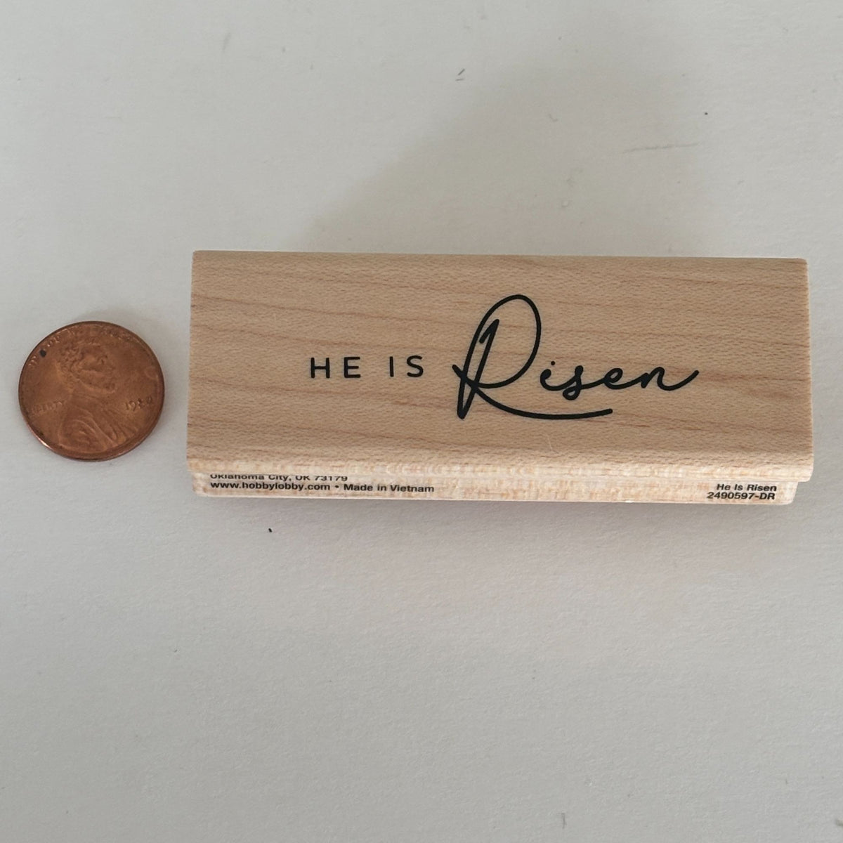 Stampabilities Rubber Stamp He Is Risen Easter Faith Christian Cardmaking Religious Craft Wood Mounted