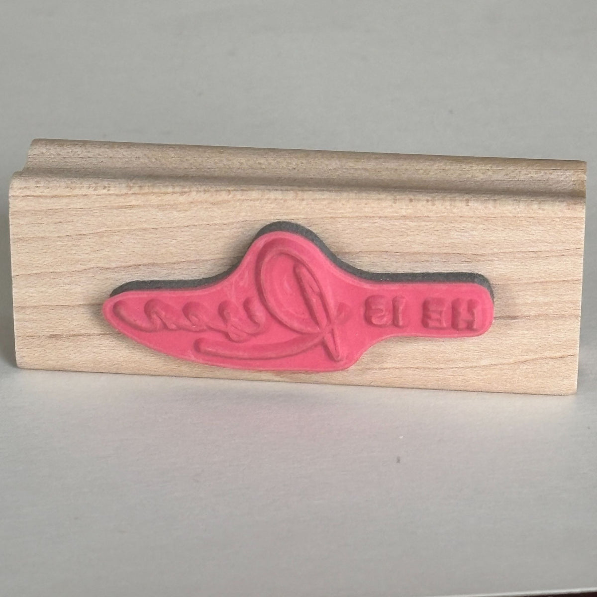 Stampabilities Rubber Stamp He Is Risen Easter Faith Christian Cardmaking Religious Craft Wood Mounted
