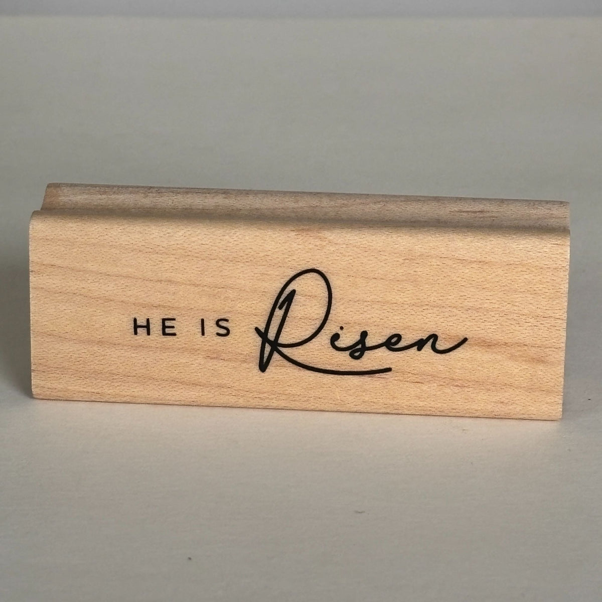 Stampabilities Rubber Stamp He Is Risen Easter Faith Christian Cardmaking Religious Craft Wood Mounted