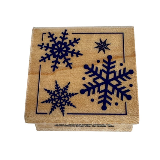 Hero Arts Rubber Stamp Snowflake Note Square Christmas Gift Tag Card Making