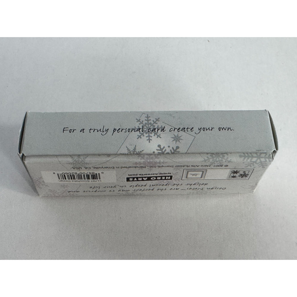 Hero Arts Rubber Stamp Snowflake Note Square Christmas Gift Tag Card Making