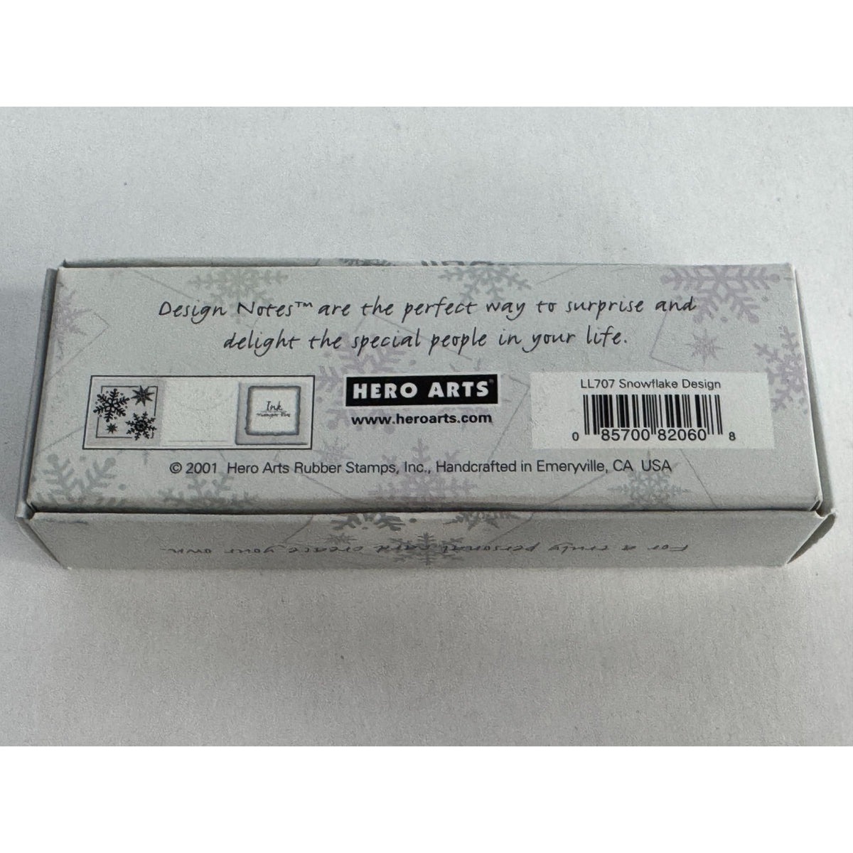 Hero Arts Rubber Stamp Snowflake Note Square Christmas Gift Tag Card Making