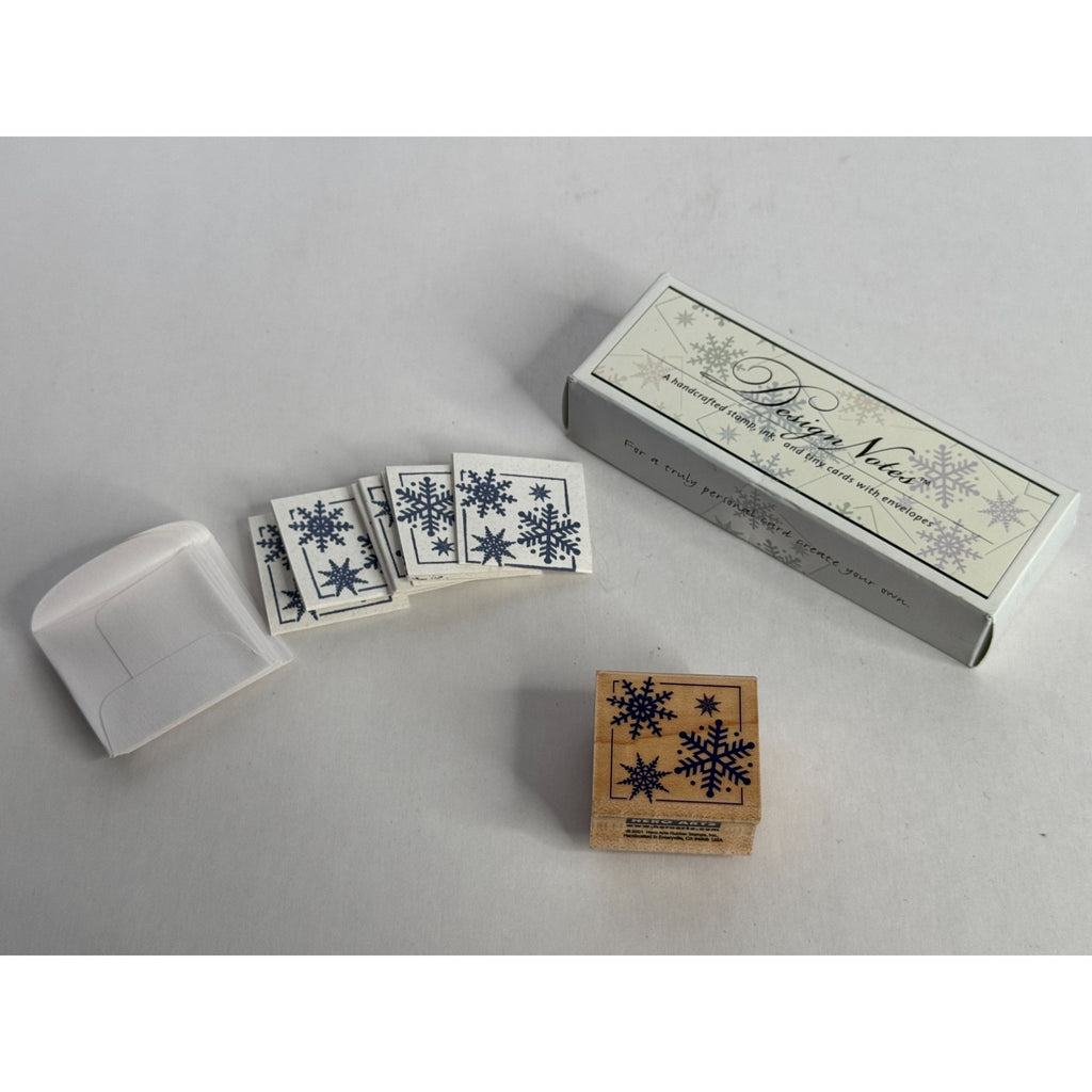 Hero Arts Rubber Stamp Snowflake Note Square Christmas Gift Tag Card Making