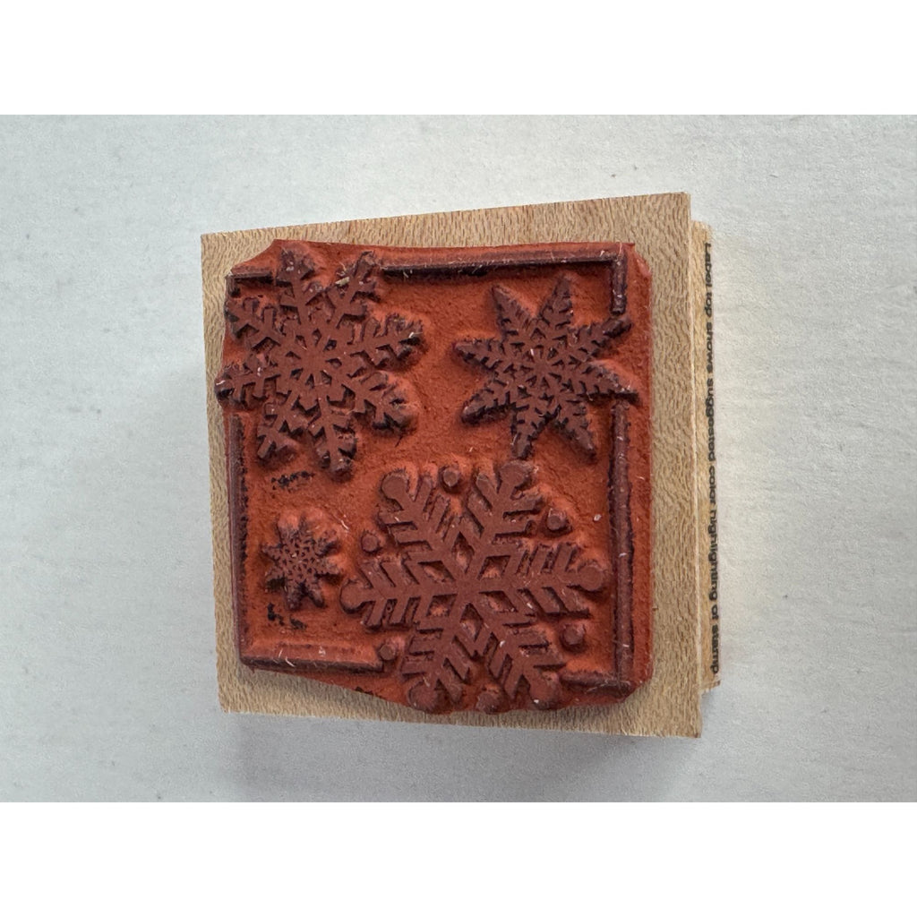 Hero Arts Rubber Stamp Snowflake Note Square Christmas Gift Tag Card Making