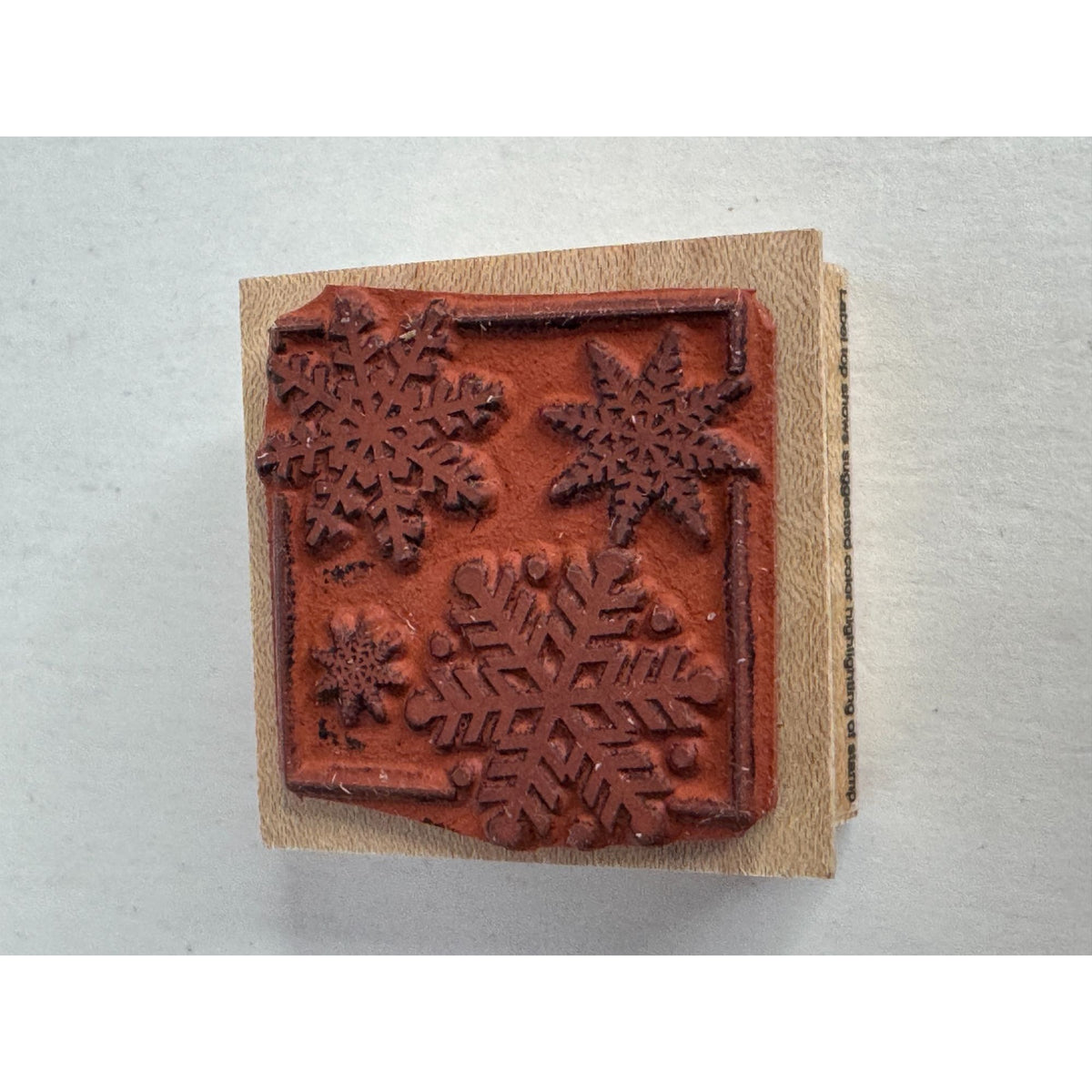 Hero Arts Rubber Stamp Snowflake Note Square Christmas Gift Tag Card Making
