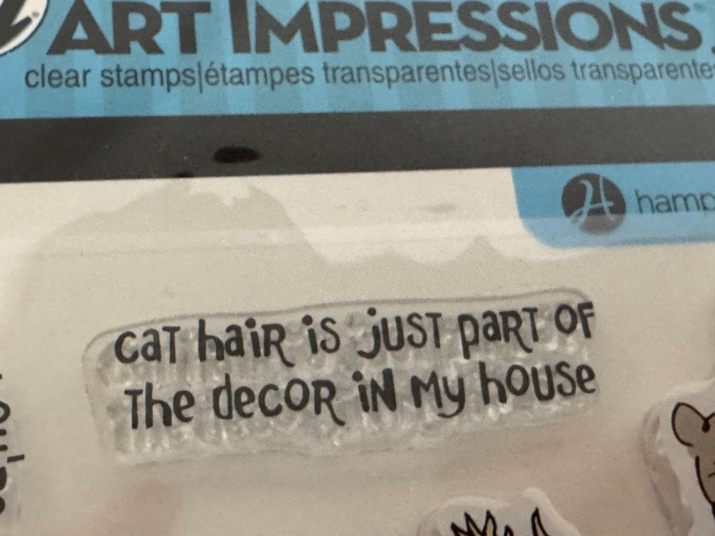 Art Impressions Clear Stamps Set Funny Cat Lady Puns OCD Obsessive Cat Disorder
