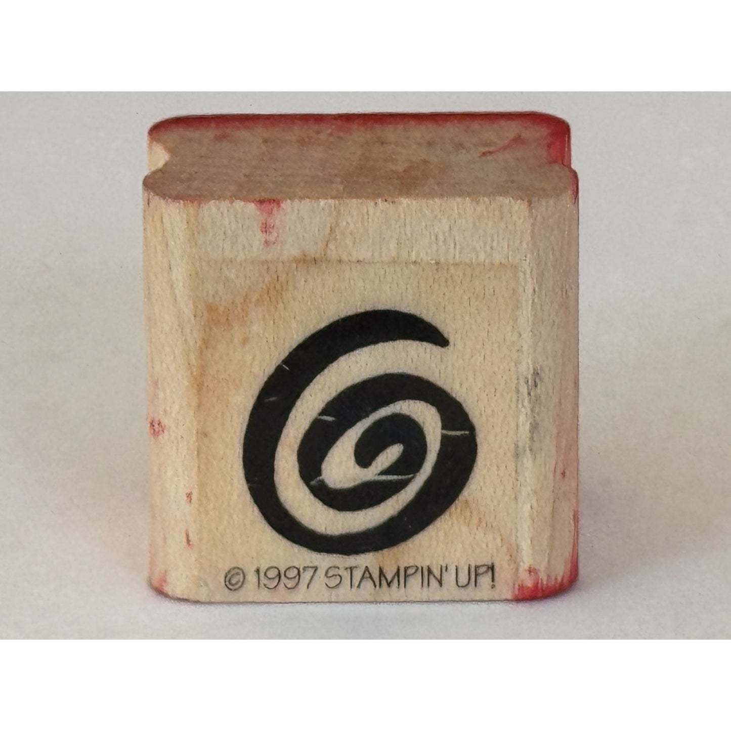 Stampin Up Rubber Stamp Spiral Pattern Party Celebration Card Making Background