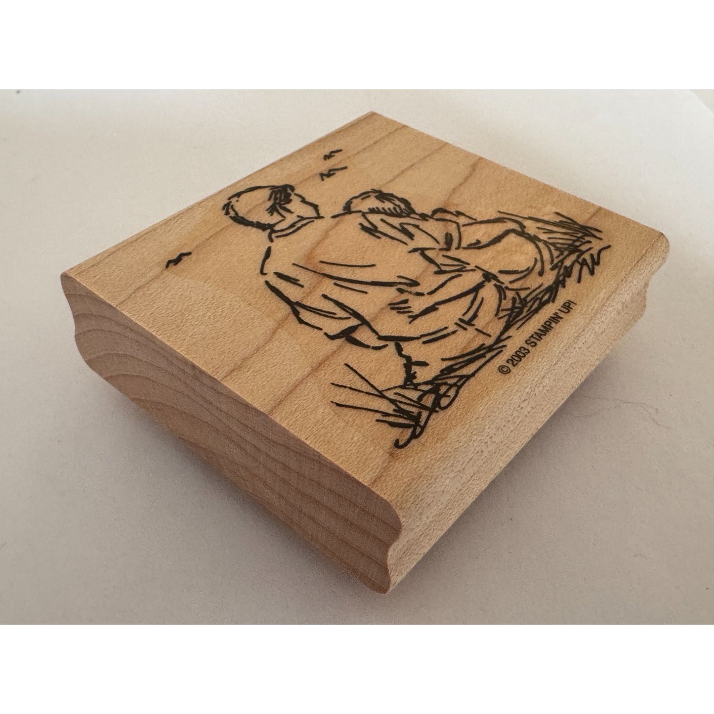 Stampin Up Rubber Stamp Father Son Family Love Fathers Day Card Making Beach