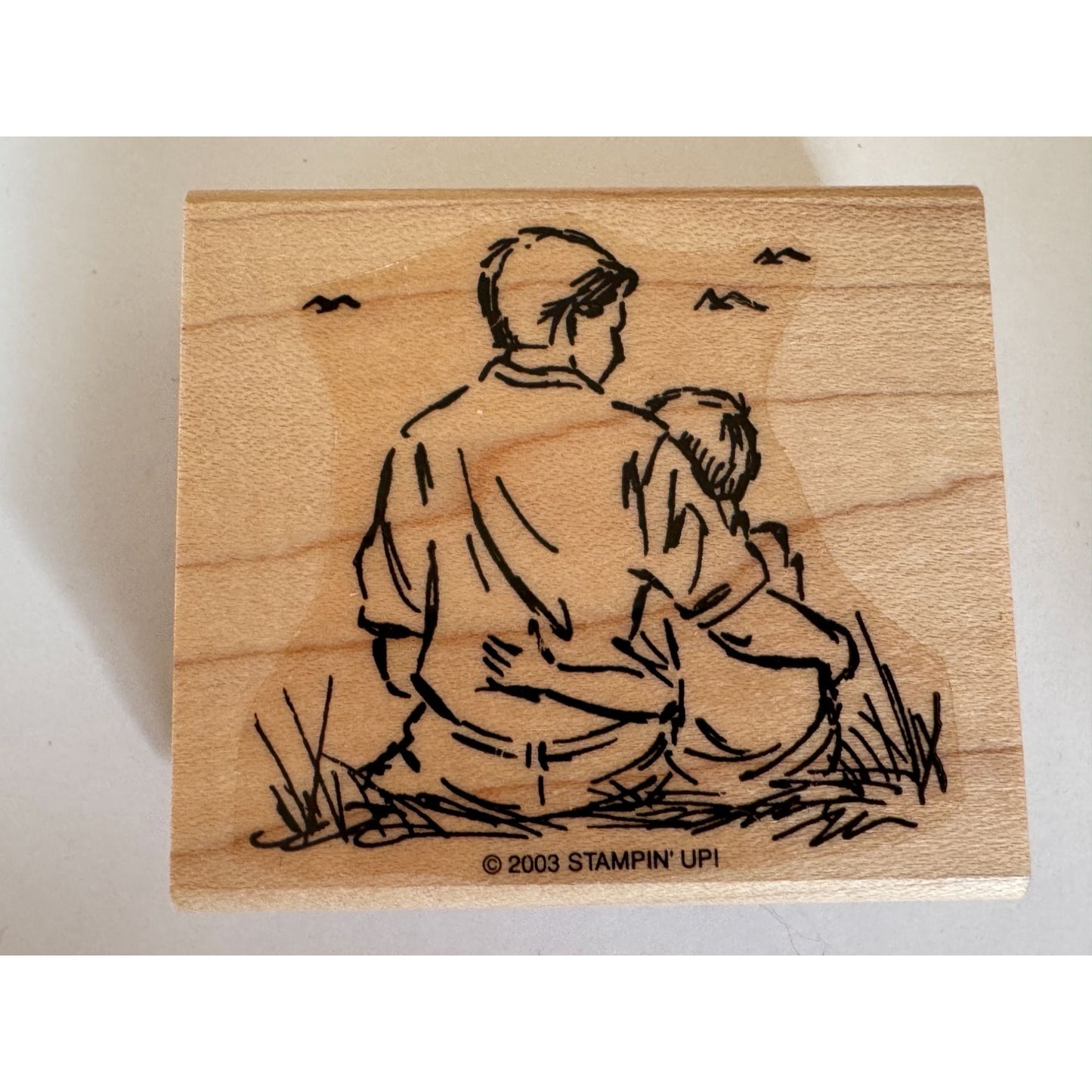 Stampin Up Rubber Stamp Father Son Family Love Fathers Day Card Making Beach