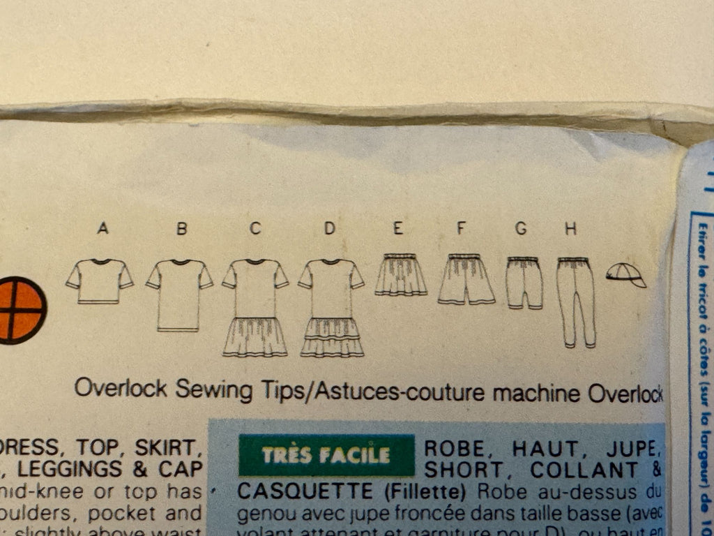 Butterick Sewing Pattern 5342 Fashion Addition Easy Girls Dress Top Skirt 7 8 10