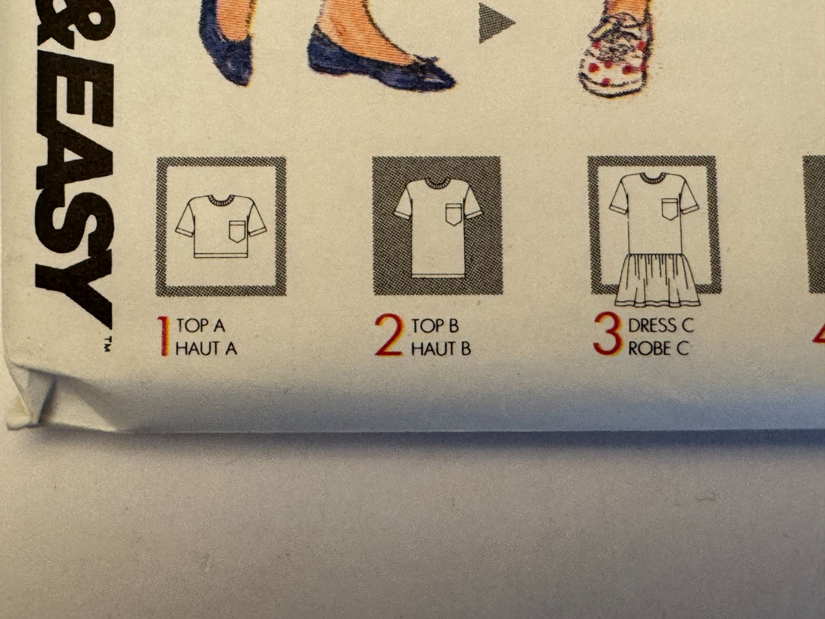Butterick Sewing Pattern 5342 Fashion Addition Easy Girls Dress Top Skirt 7 8 10