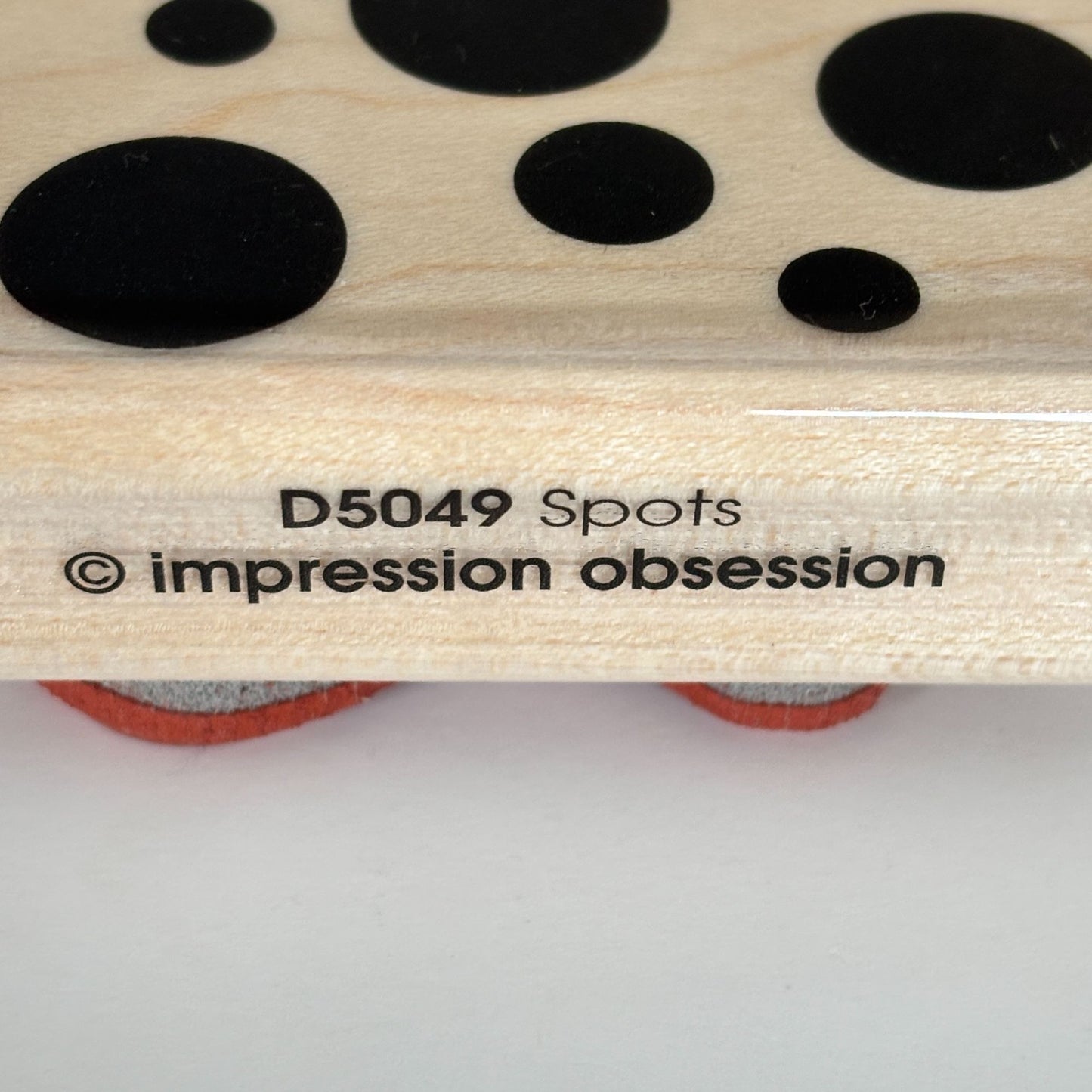 Impression Obsession Rubber Stamp Spots Dots Bubbles Cardmaking Wood Mounted Background Polka Dots D5049