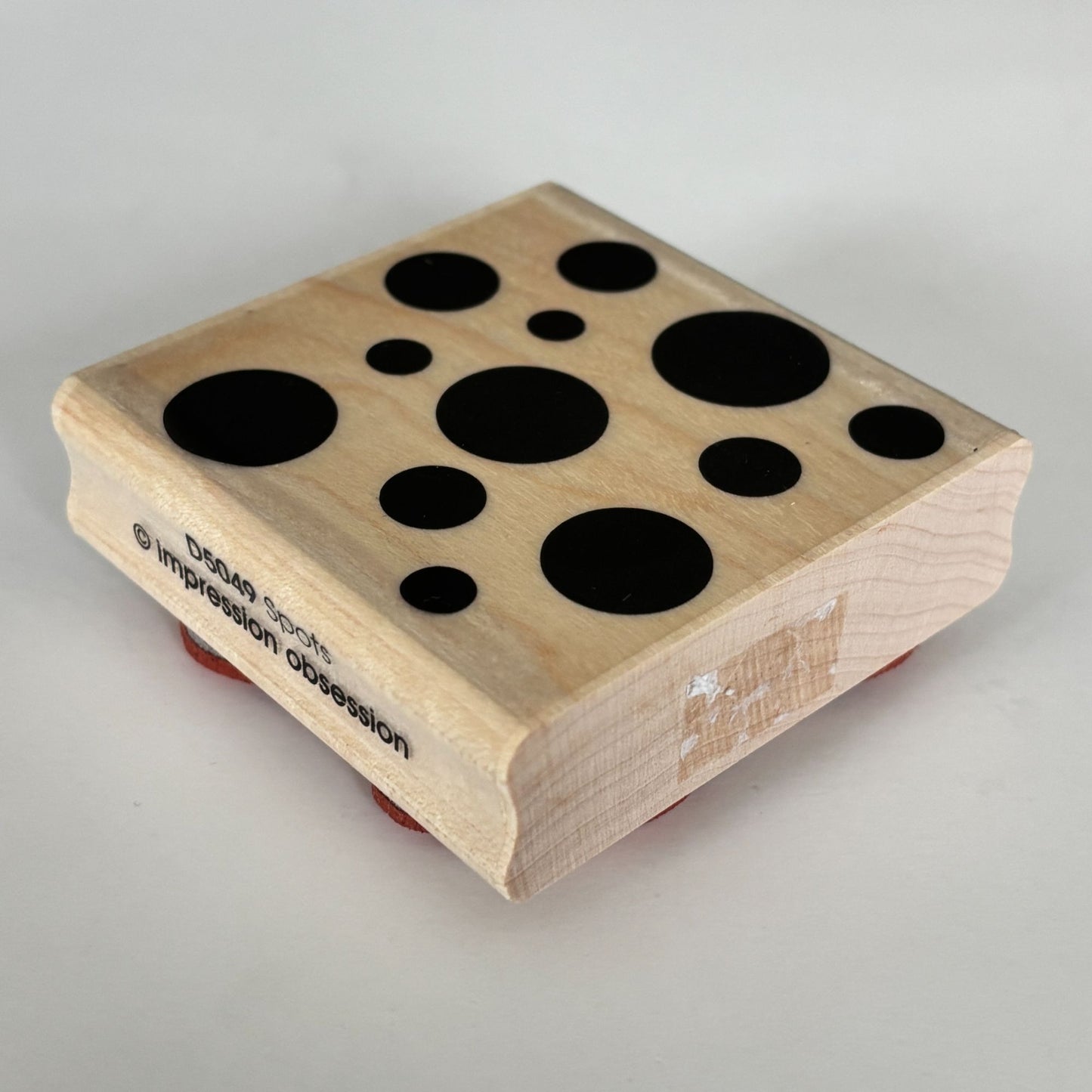 Impression Obsession Rubber Stamp Spots Dots Bubbles Cardmaking Wood Mounted Background Polka Dots D5049