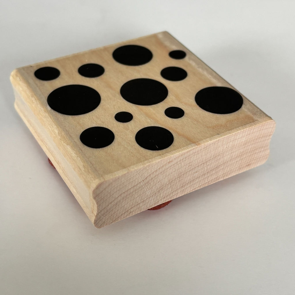 Impression Obsession Rubber Stamp Spots Dots Bubbles Cardmaking Wood Mounted Background Polka Dots D5049