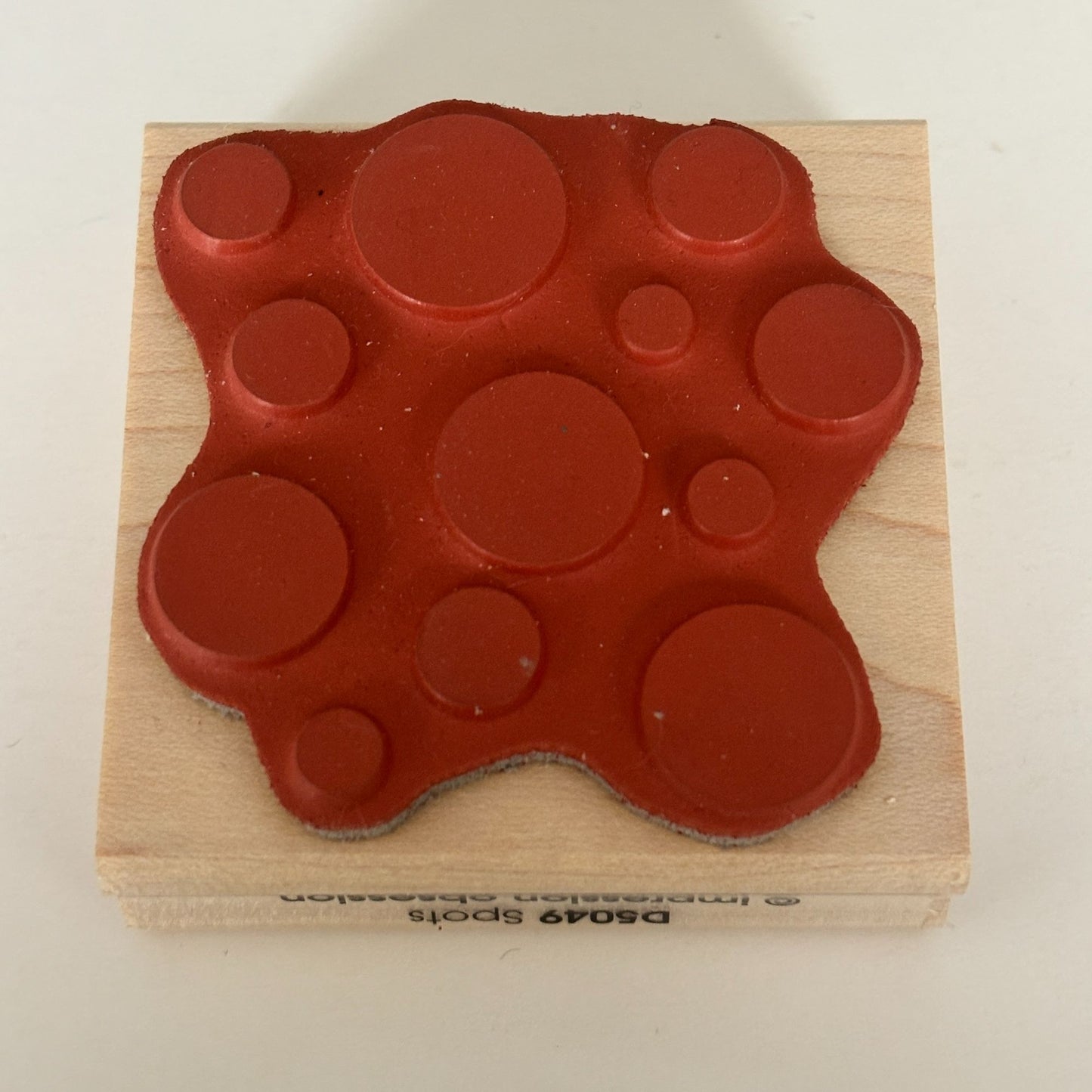 Impression Obsession Rubber Stamp Spots Dots Bubbles Cardmaking Wood Mounted Background Polka Dots D5049