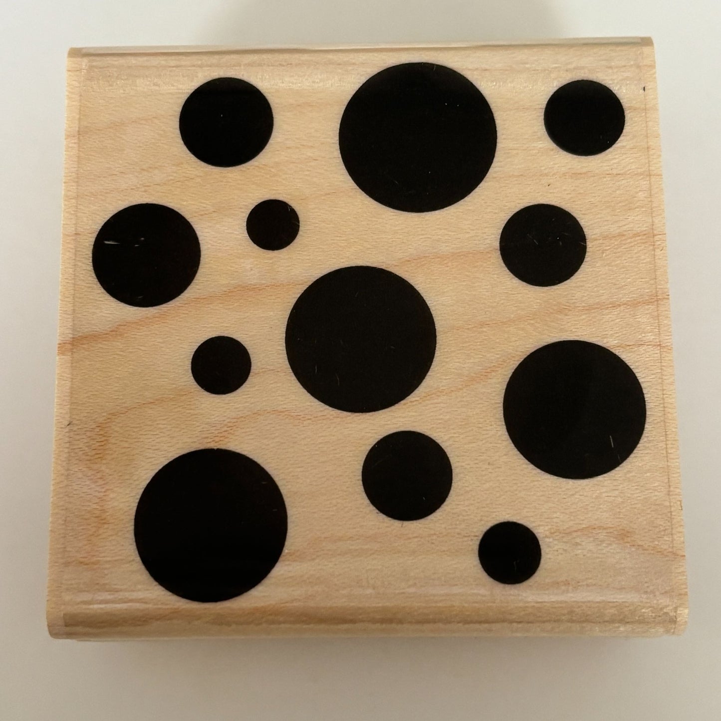Impression Obsession Rubber Stamp Spots Dots Bubbles Cardmaking Wood Mounted Background Polka Dots D5049