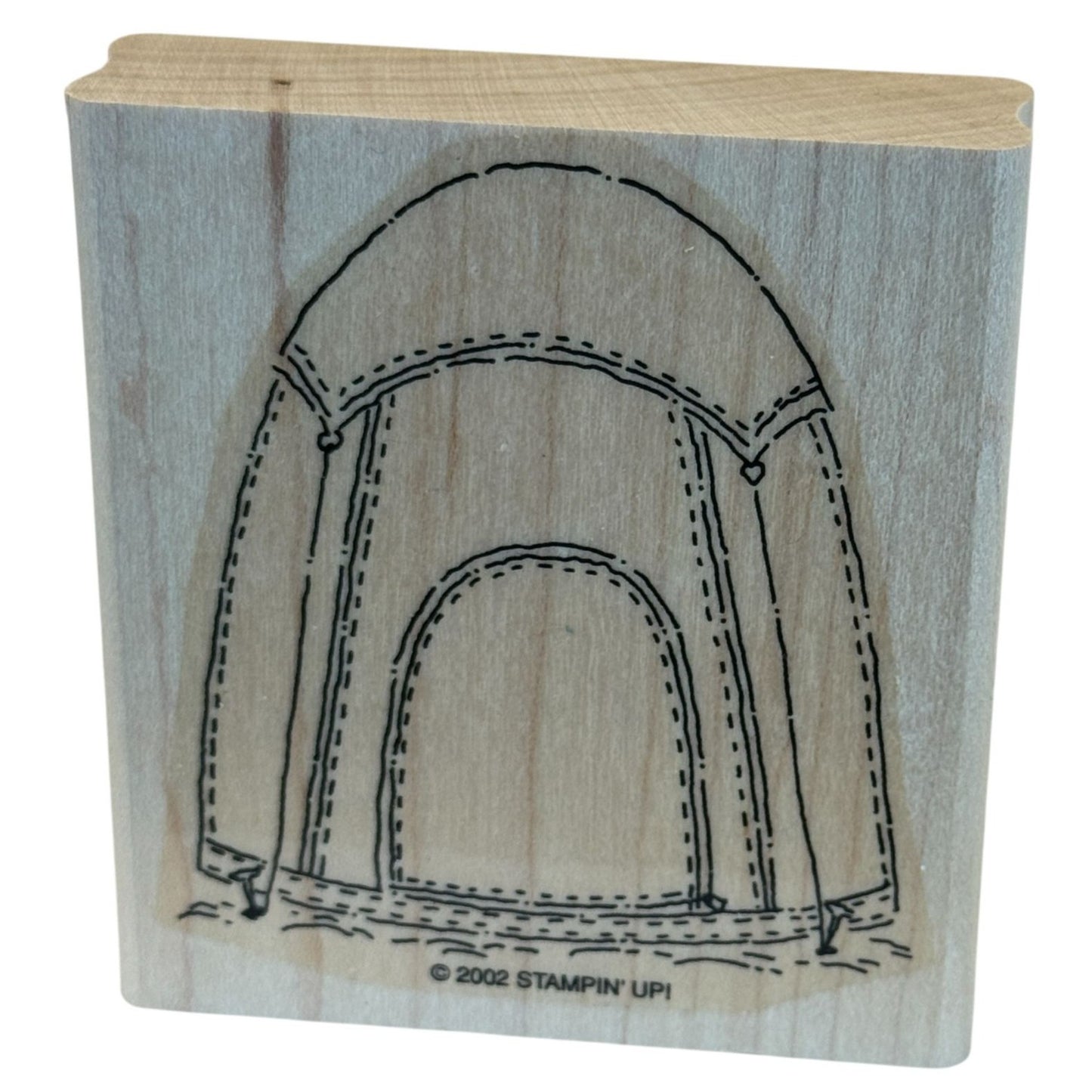 Stampin Up Rubber Stamp Camping Tent Summer Vacation Outdoors Card Making Craft