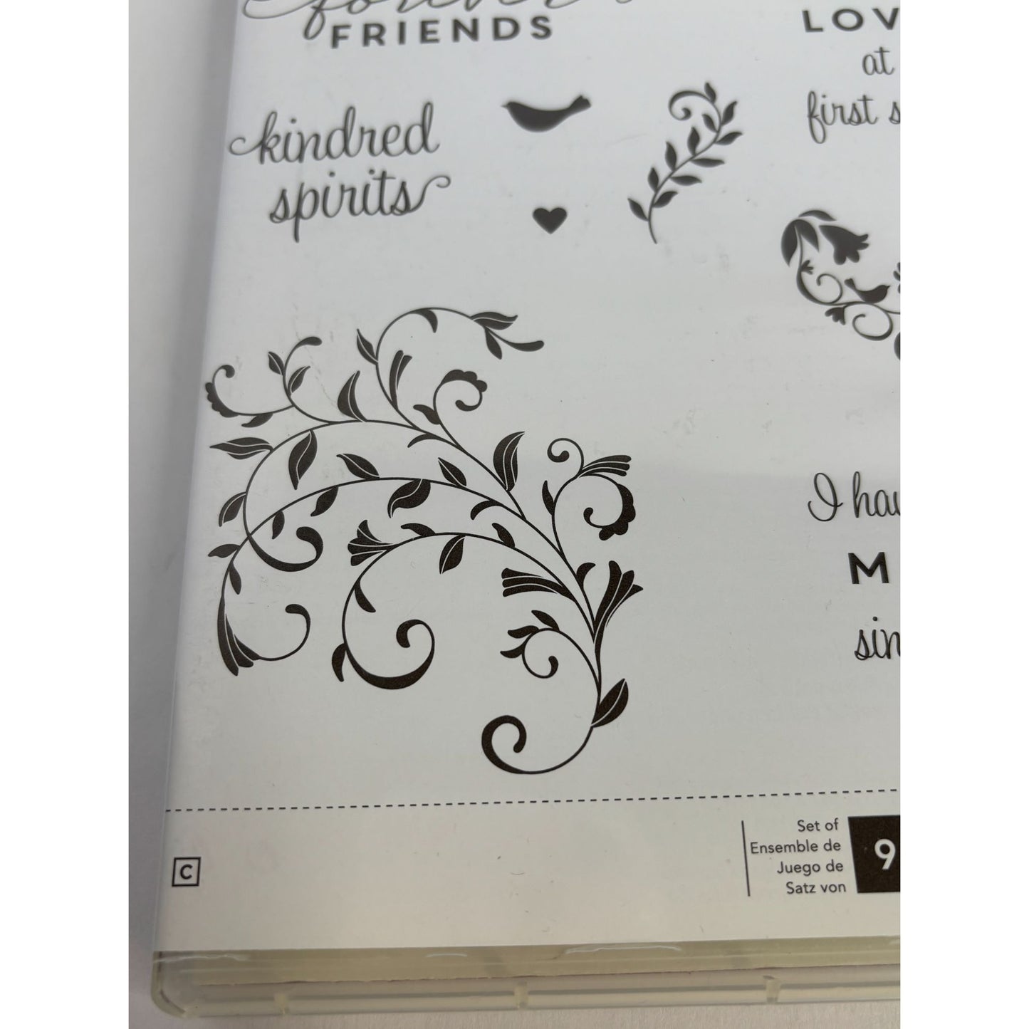 Stampin Up Cling Stamp Set First Sight Mothers Day Kindred Spirits Friendship Love Sentiments