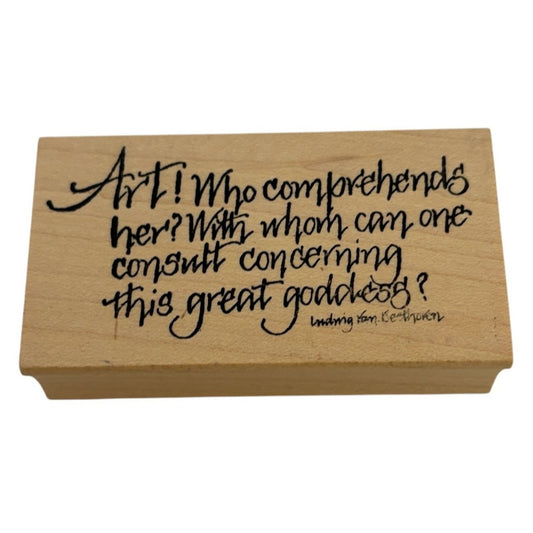 Serendipity Rubber Stamp Ludwig Van Beethoven Quote Art Goddess Cardmaking