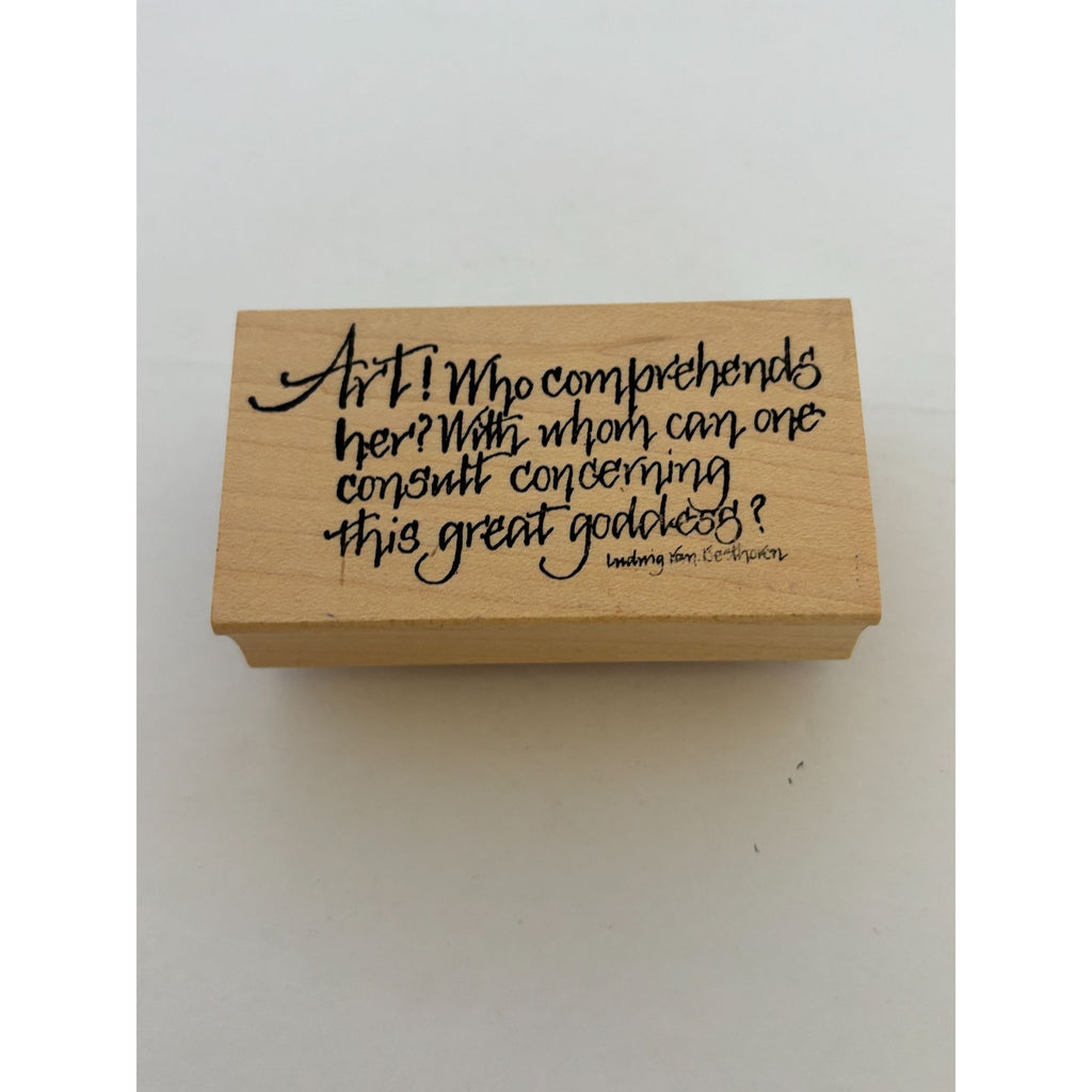 Serendipity Rubber Stamp Ludwig Van Beethoven Quote Art Goddess Cardmaking