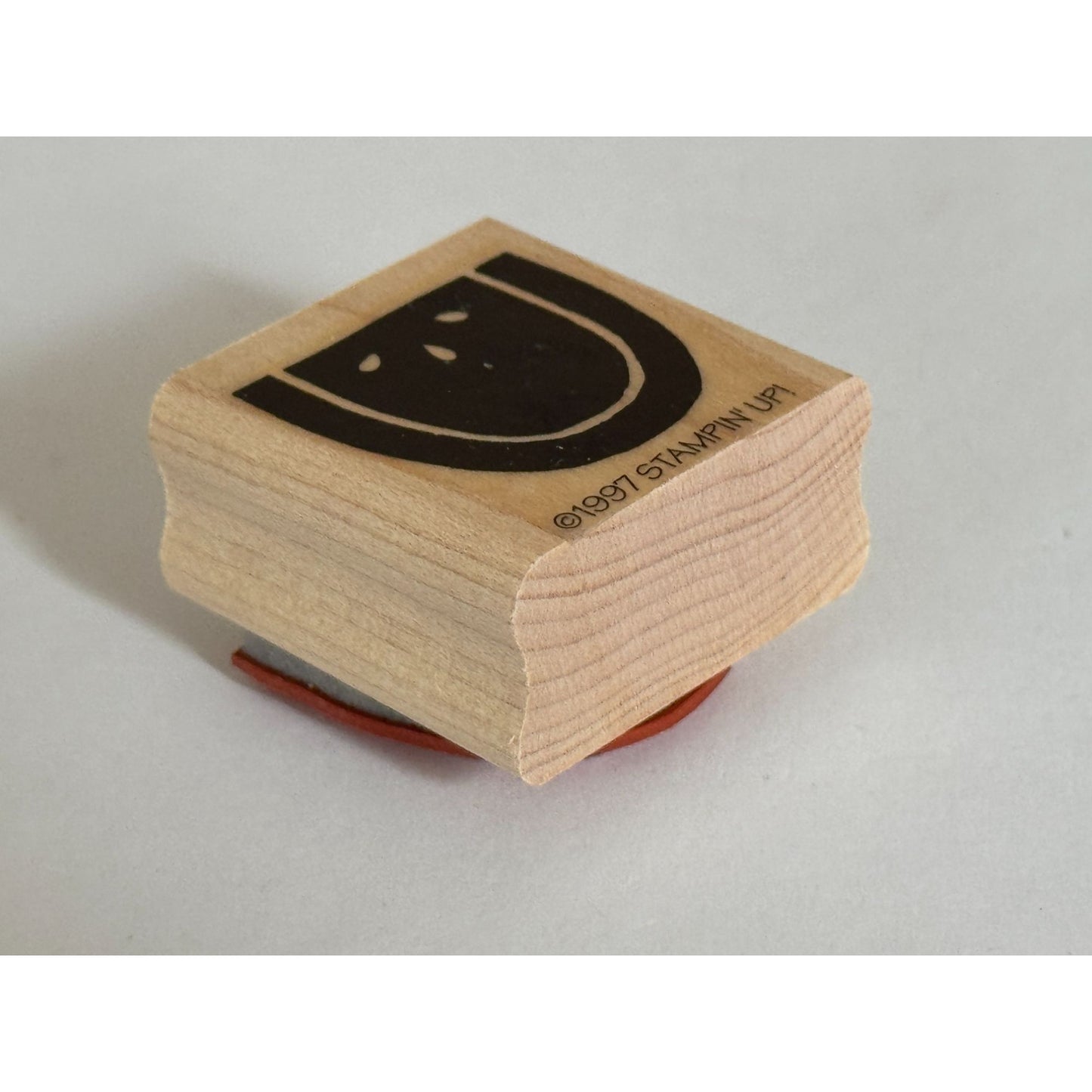 Stampin Up Rubber Stamp Watermelon Slice Fruit Seeds Food Summer Picnic Crafting