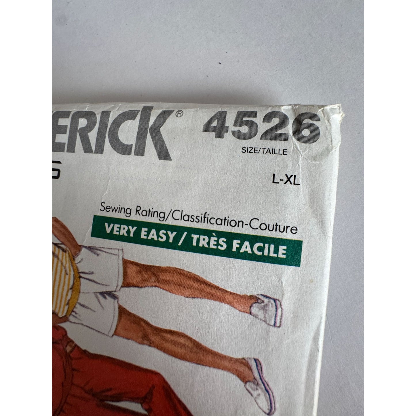 Vintage 80s Mens Tracksuit Sewing Pattern Butterick 4526 Sweatshirt Joggers Shorts 1989 L XL