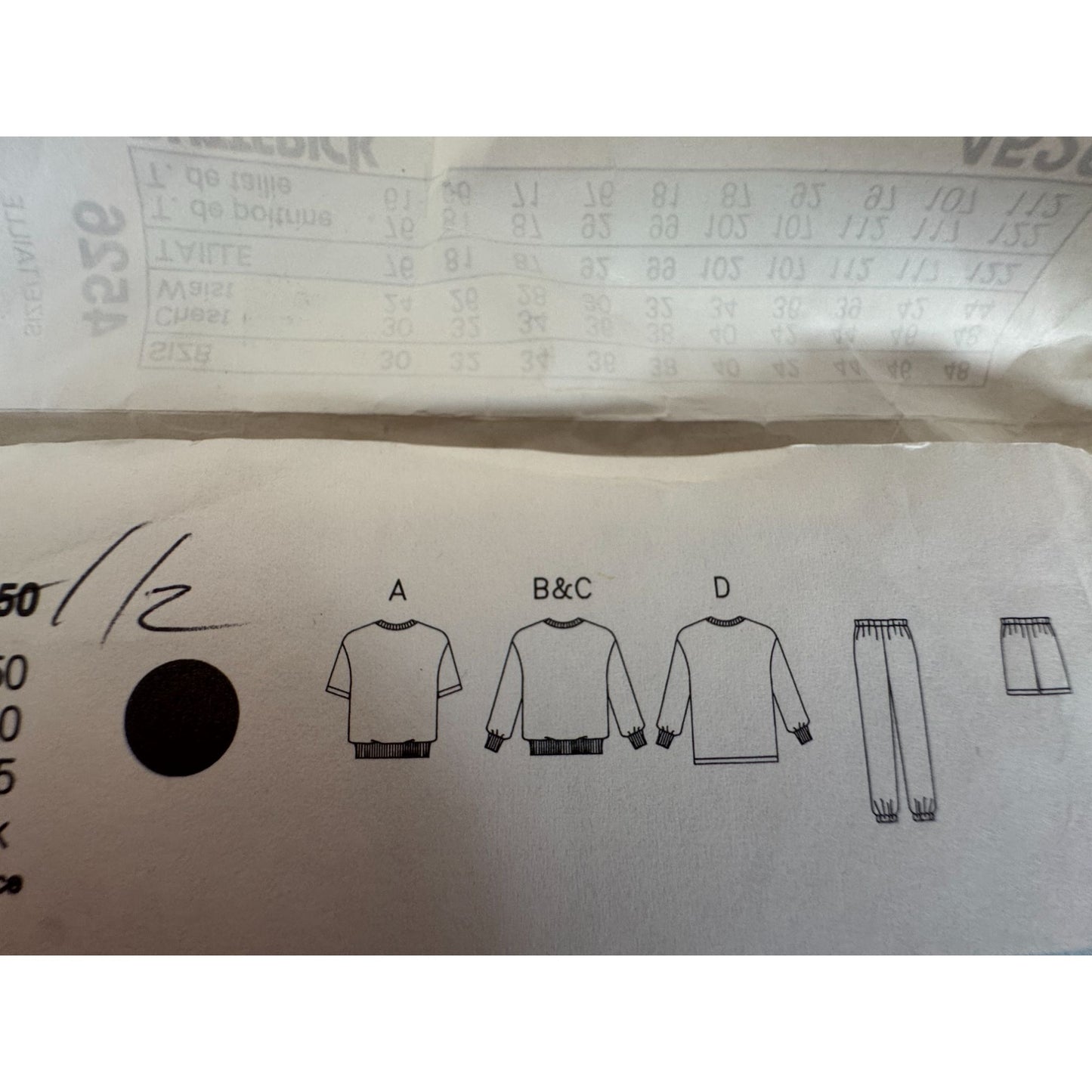 Vintage 80s Mens Tracksuit Sewing Pattern Butterick 4526 Sweatshirt Joggers Shorts 1989 L XL