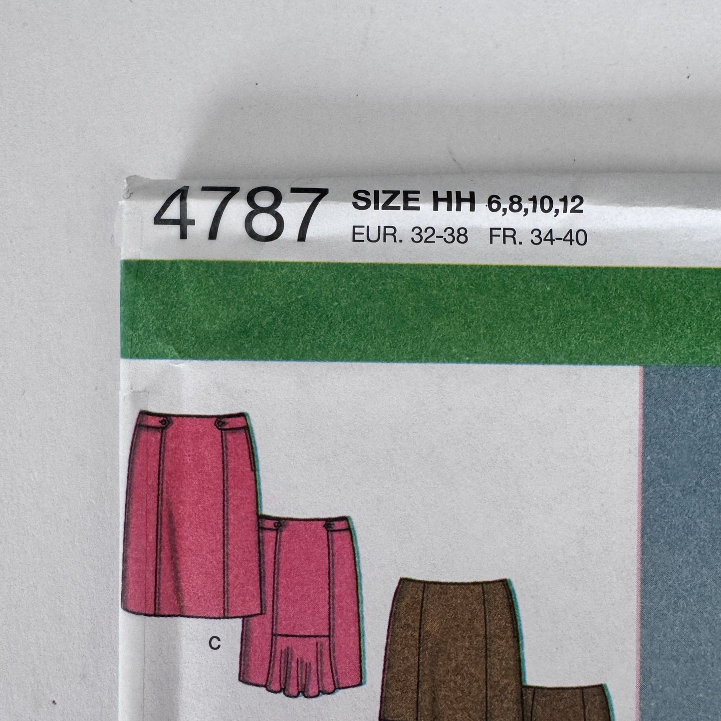 Simplicity Sewing Pattern 4787 Misses Skirt 6 Made Easy Workwear Work 6-12 Uncut Career