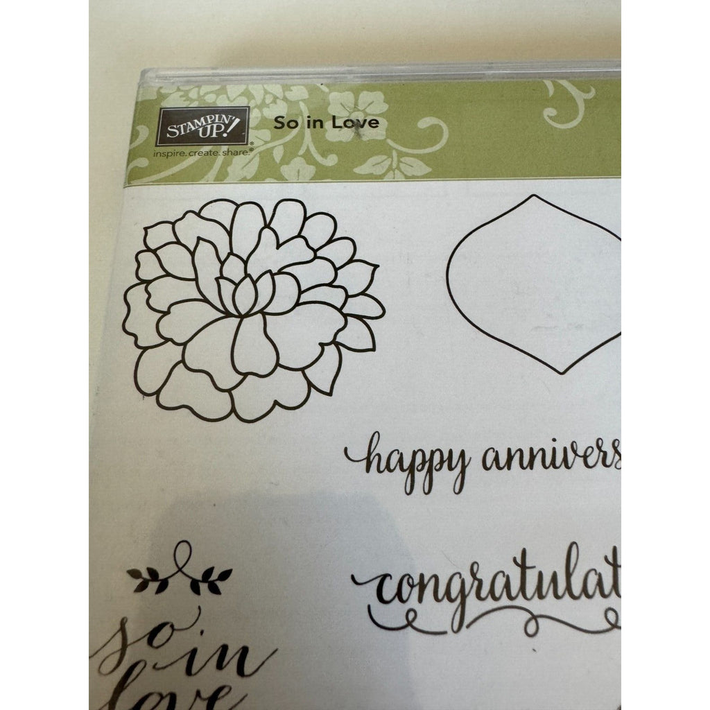Stampin Up Cling Rubber Stamps So In Love So Detailed Thinlits Dies With