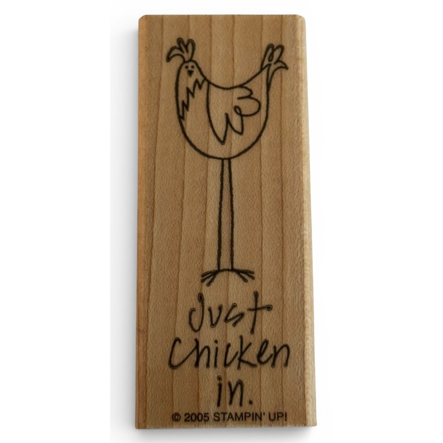 Stampin Up Rubber Stamp Just Chicken In Pun Friendship Cardmaking Words Funny