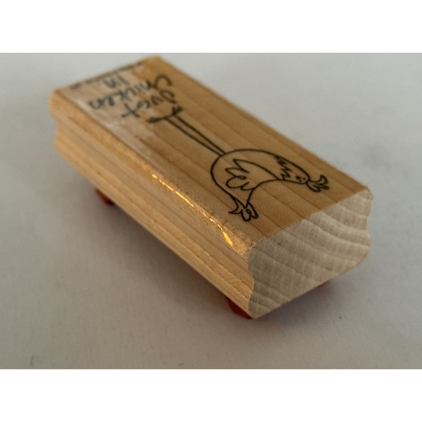Stampin Up Rubber Stamp Just Chicken In Pun Friendship Cardmaking Words Funny
