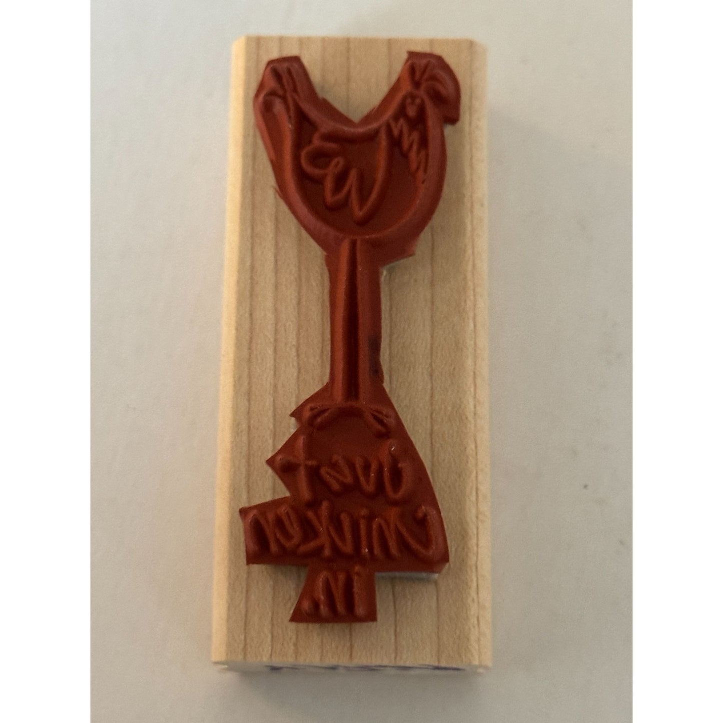 Stampin Up Rubber Stamp Just Chicken In Pun Friendship Cardmaking Words Funny