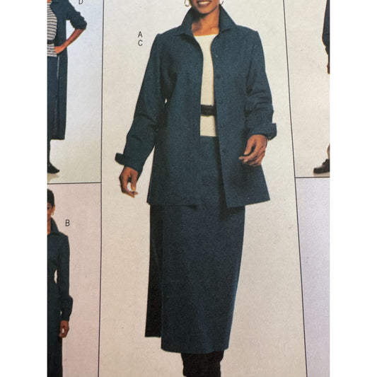Butterick 3585 Sewing Pattern Misses Wardrobe Shirt Dress Skirt Pants Size 14 16 18 2002 Easy