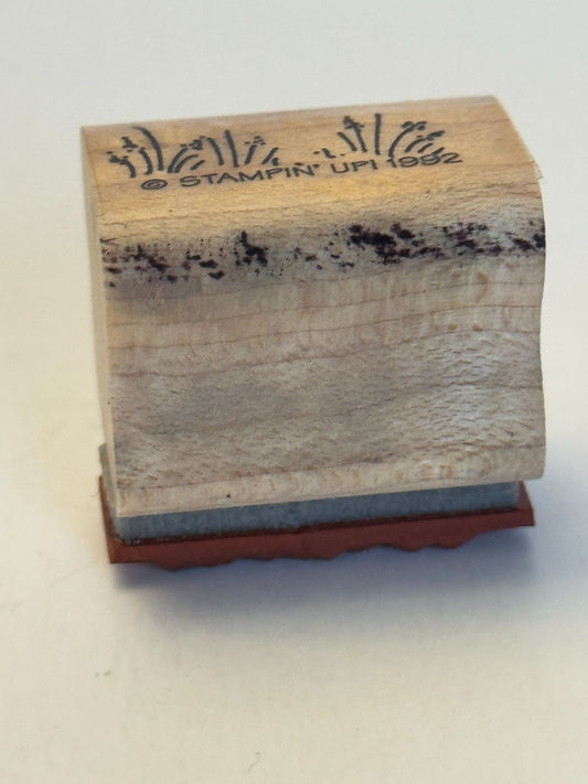 Stampin Up Wood Rubber Stamp Grass Landscape Scene Maker Background Weeds Plants