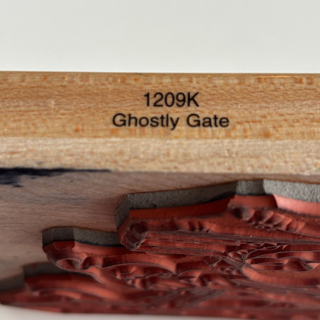 Penny Black Rubber Stamp Ghostly Gate Halloween Ghost Pumpkin Fence Fall Craft