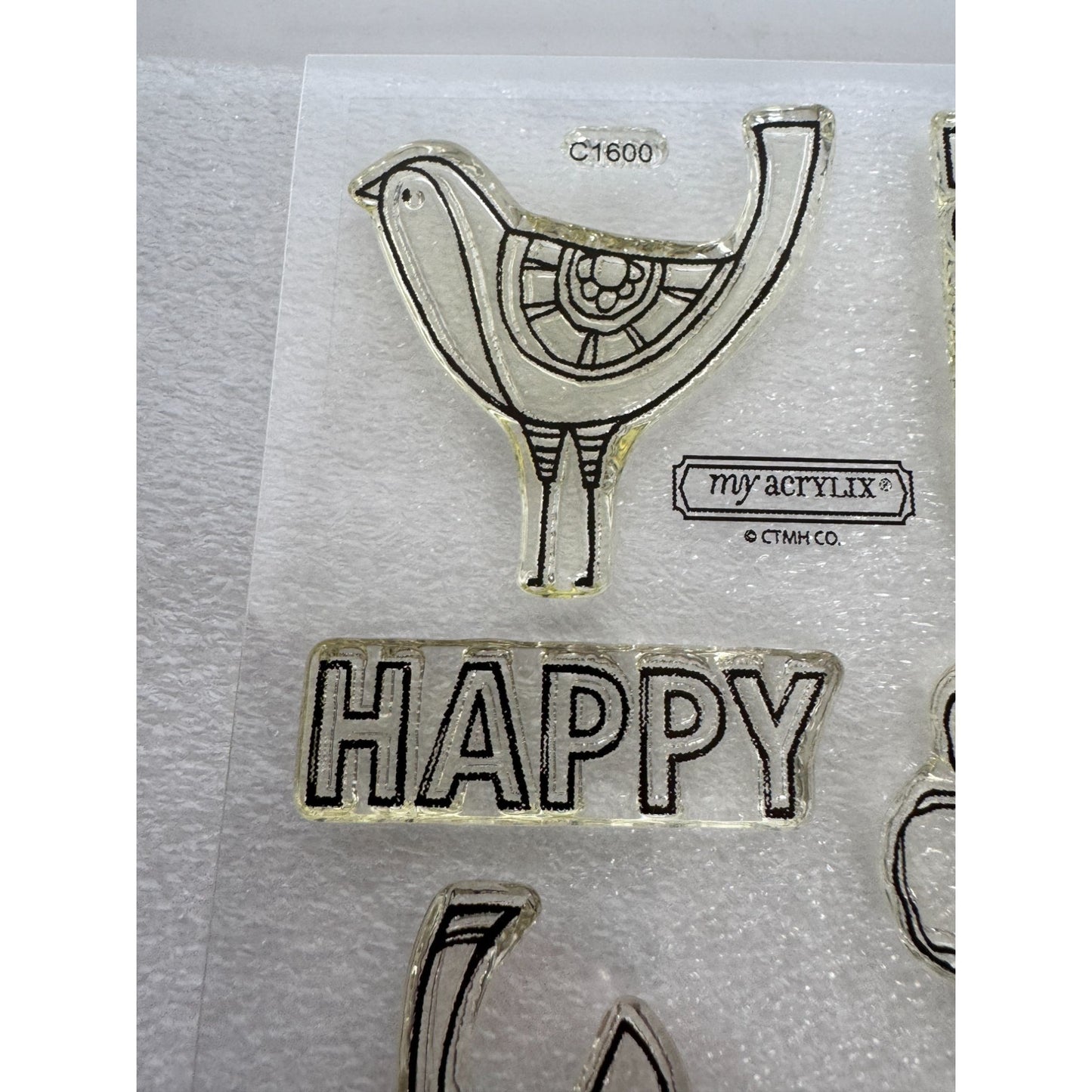 CTMH My Acrylix Acrylic Stamps Set Happy Birds Beautiful Day Card Making C1600