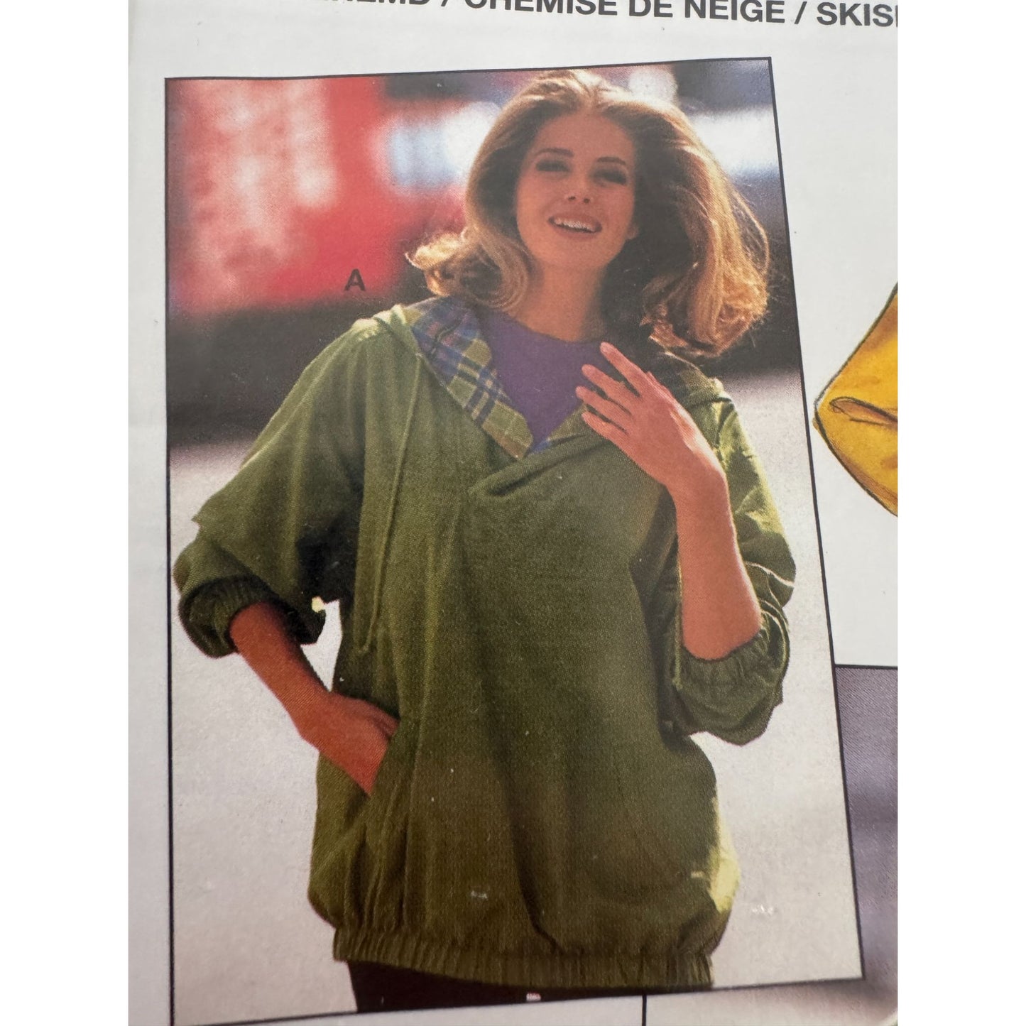 Burda Sewing Pattern 4416  Ski Shirt Athletic Hooded Miss 12-22 Mens 34-44