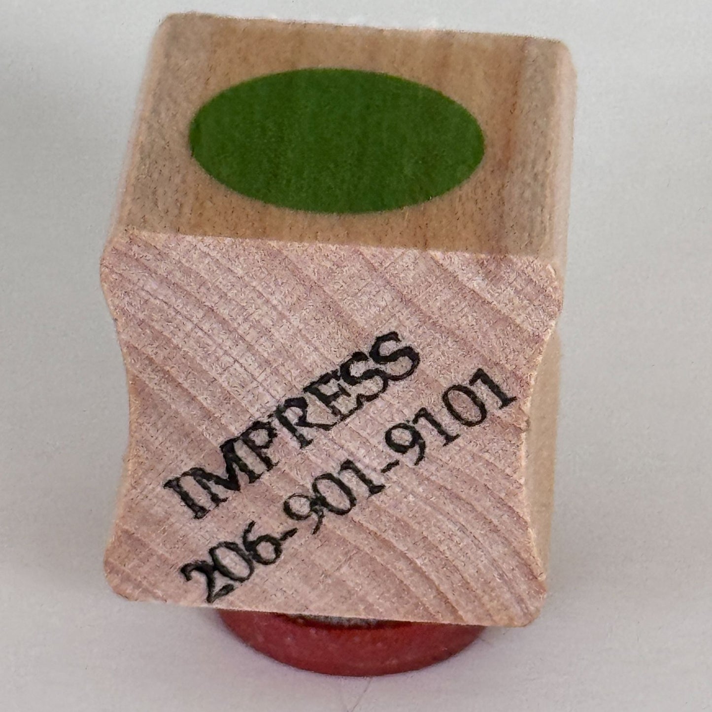 Impress Rubber Stamp Small Circle Shape Round Solid 1/2 inch Cardmaking Craft Junk Journaling