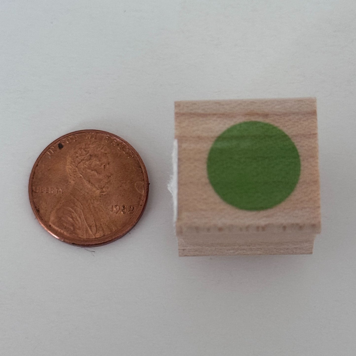 Impress Rubber Stamp Small Circle Shape Round Solid 1/2 inch Cardmaking Craft Junk Journaling